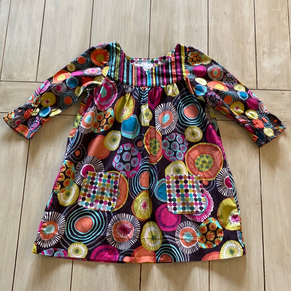 Baxter & Beatrice Multi Colored Polka Dot Patterned Long Sleeve Dress Size 4